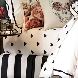 POTTERY BARN KIDS Emily & Meritt Heart Print Flat Sheet TWIN XL